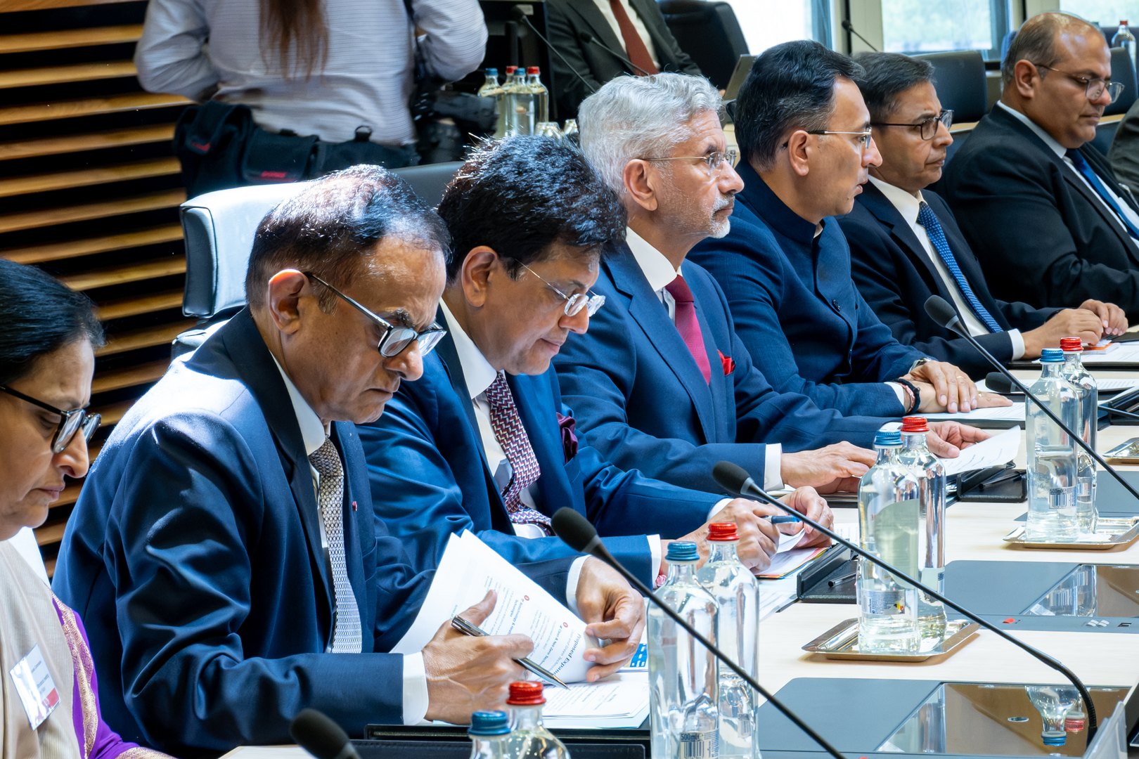 Indian ministers and EU leaders at the India–EU Trade and Technology Council meeting in Brussels